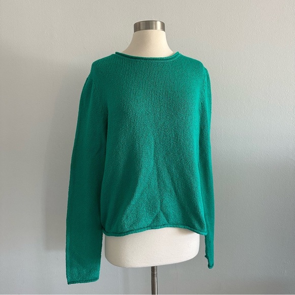 The Elder Statesman Ribbed Knit 100% Cotton Sweater L - Picture 6 of 12